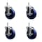 Service Caster 5'' Solid Poly Swivel 7/16'' Grip Ring Stem Caster Set with Brake, 4PK SCC-GR20S514-SPUS-TLB-716138-4 - alternate 1